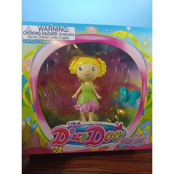 RARE Mini Dizzy Doo Blonde Girl Doll Lot Of 2 Wings Pigtails Butterfly Wand - Picture 13 of 13